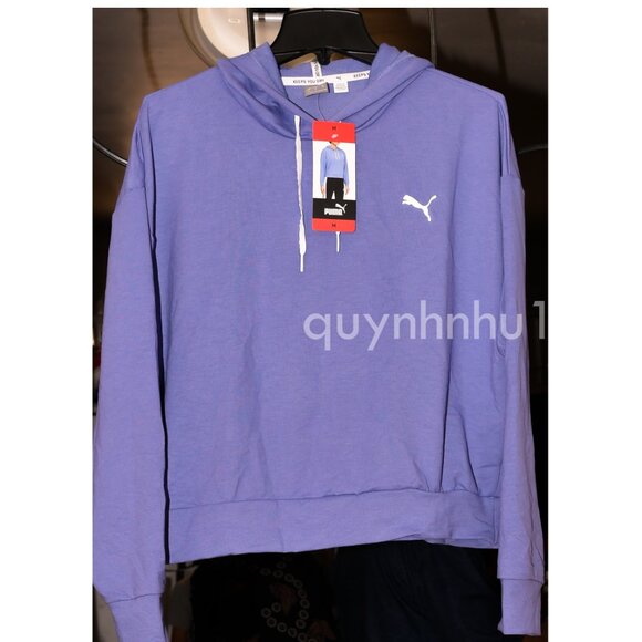 NWT PUMA Women's Lightweight Modern Sport Hoodie Pullover in Blue - Picture 2 of 7